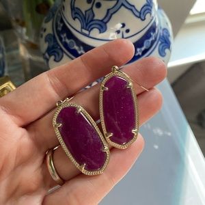 Kendra Scott Purple and Gold Elle Earrings